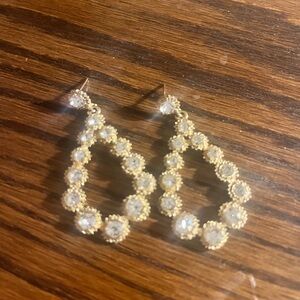 Elegant Gold and Silver Drop Earrings